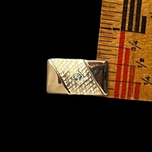 Vintage Sarah Coventry Blue Rhinestone and Silver Tone Cufflinks and Tie pin set - Picture 4 of 7